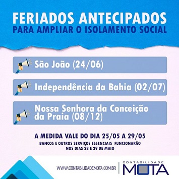 Feriados Antecipados